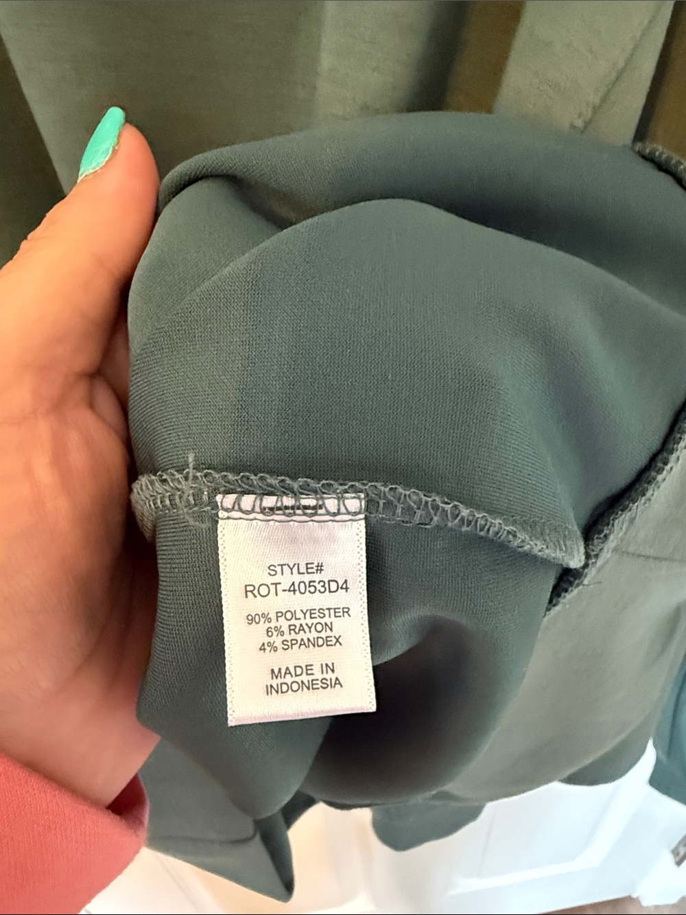 Zenana Outfitters Teal Crewneck Top - Picture 3 of 9